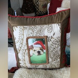14x14 Santa’s #1 Dog Pillow (insert for your dog’s photo)